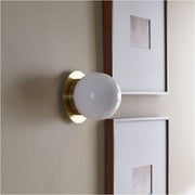 Rivolence Wall Sconce – Antique Brass Milk Glass Light